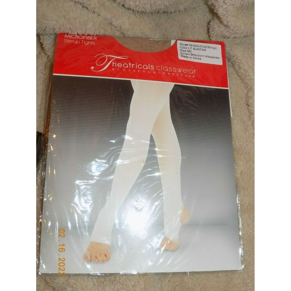 New Theatricals Classwear stirrup dance tights size MC
